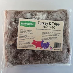 ALB Turkey & Tripe Buddy’s Choice 80:10:10 WD Mince 454g